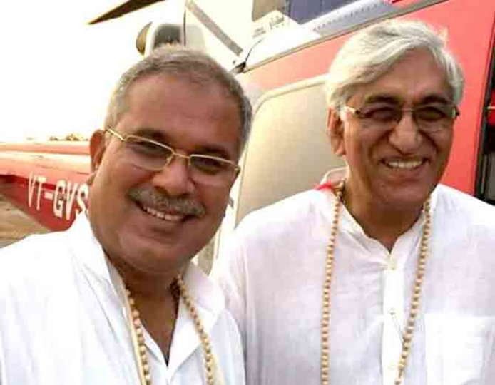 मुख्यमंत्री भूपेश बघेल ने स्वस्थ्य मंत्री टी. एस. सिंह देव को दिया जन्मदिन की बधाई