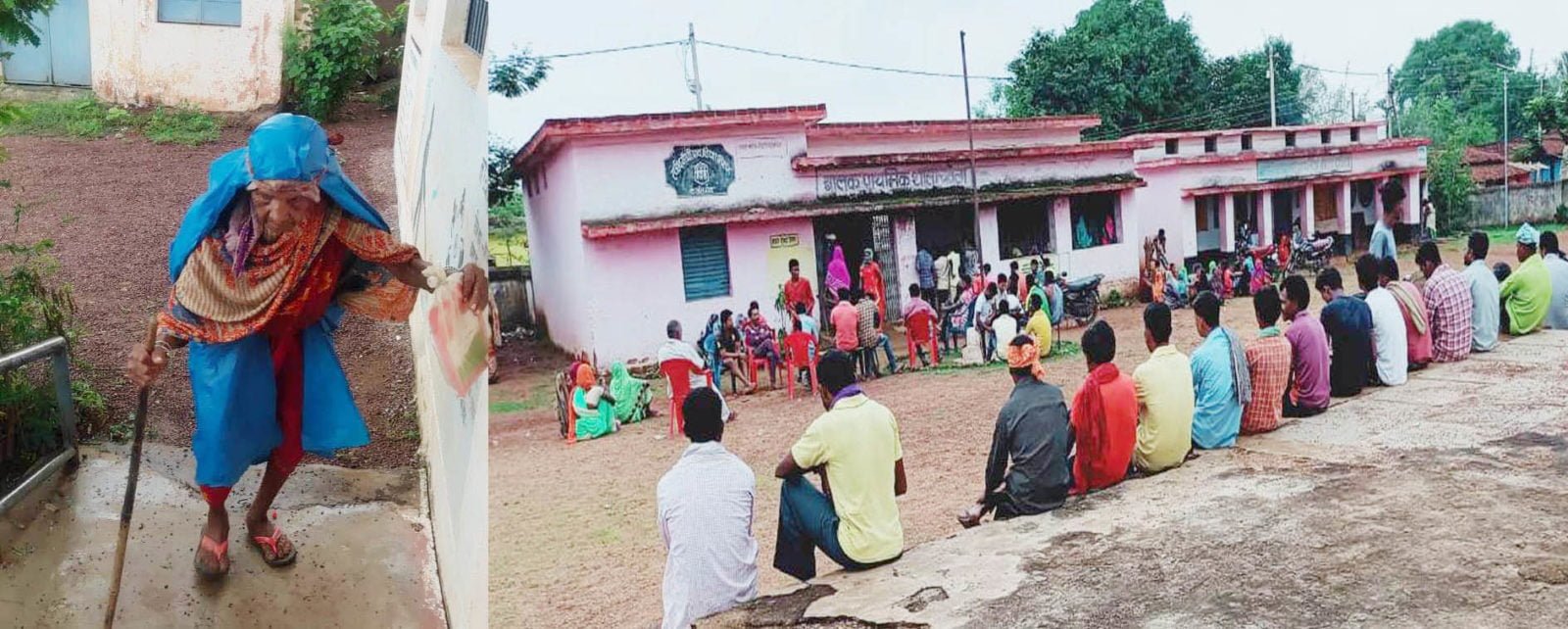 रायपुर : 80 वर्षीय बुजुर्ग श्रीमती मिलन बाई ने लगवाया टीका