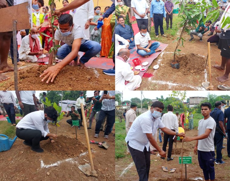 कोण्डागांव : वन महोत्सव पर विधायक संग जिला पंचायत अध्यक्ष कलेक्टर एवं एसपी ने लगाए पौधे