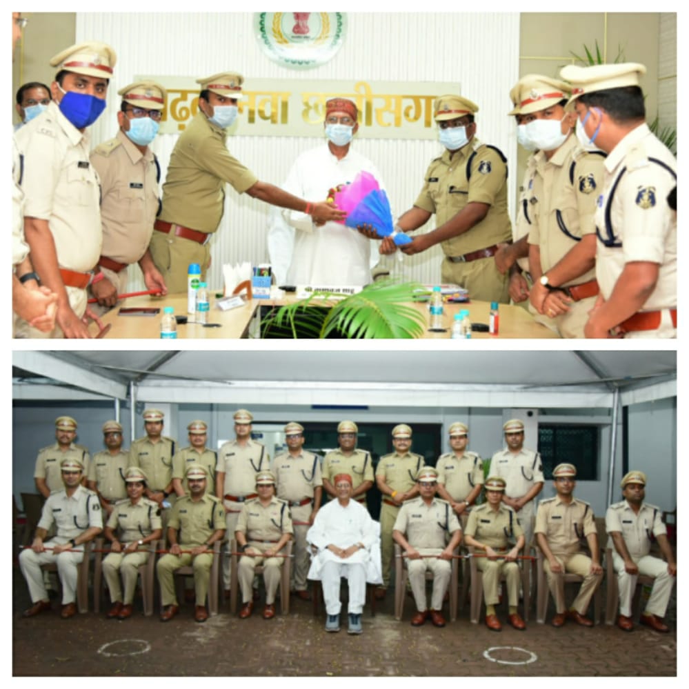 रायपुर : गृहमंत्री से पदोन्नत अतिरिक्त पुलिस अधीक्षकों ने की सौजन्य भेंट