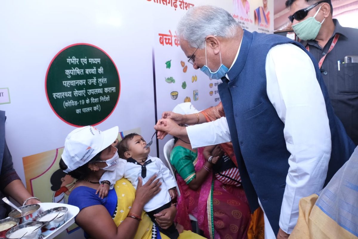 रायपुर  : मुख्यमंत्री सुपोषण अभियान :  गरम पौष्टिक आहार और समुचित देखभाल से प्रदेश के 1.41 लाख बच्चे कुपोषण मुक्त हुए