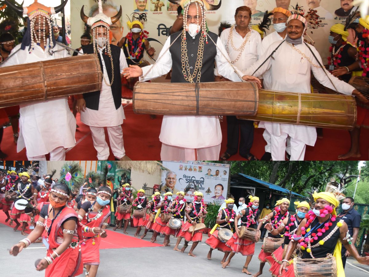 रायपुर :  मुख्यमंत्री श्री बघेल मांदरी नर्तक दलों के साथ थिरके