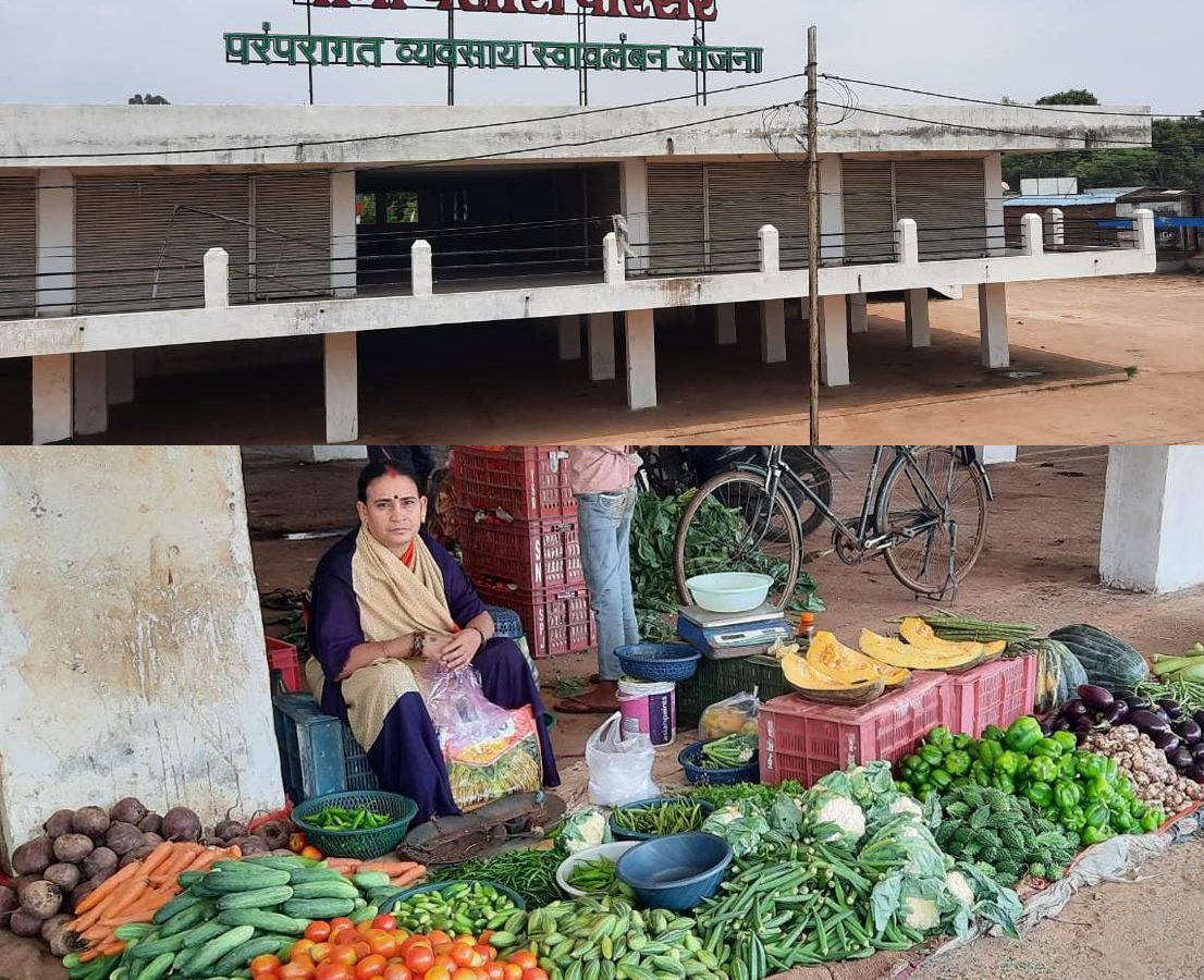 रायपुर : अब चाहे बारिश हो या धूप, पार्वती की सब्जियां बिकती है खूब