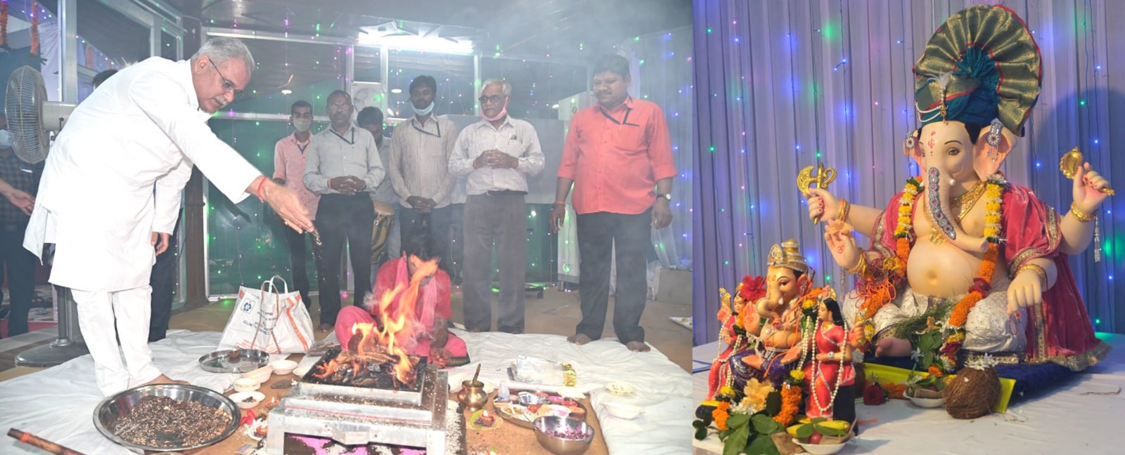 मुख्यमंत्री ने पूजा-अर्चना कर भगवान श्री गणेश को दी विदाई