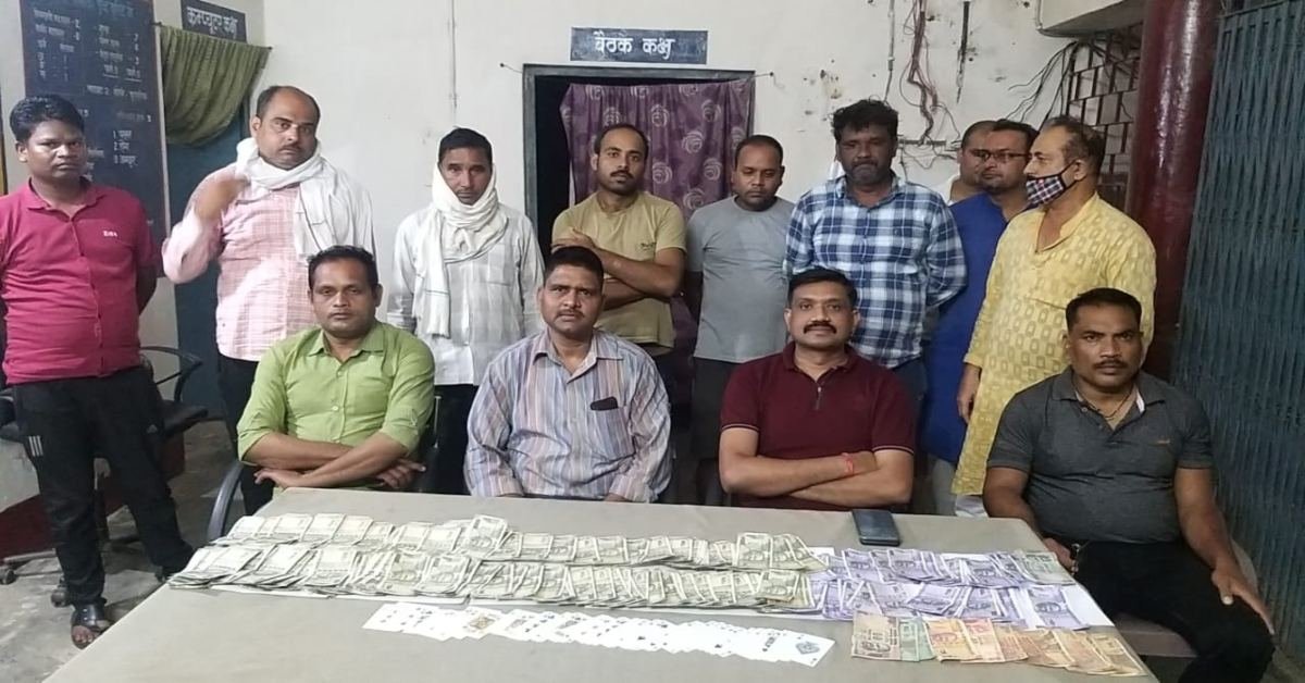 9 जुआरियों से 76 हजार नगद बरामद, 7 वाहन जब्त
