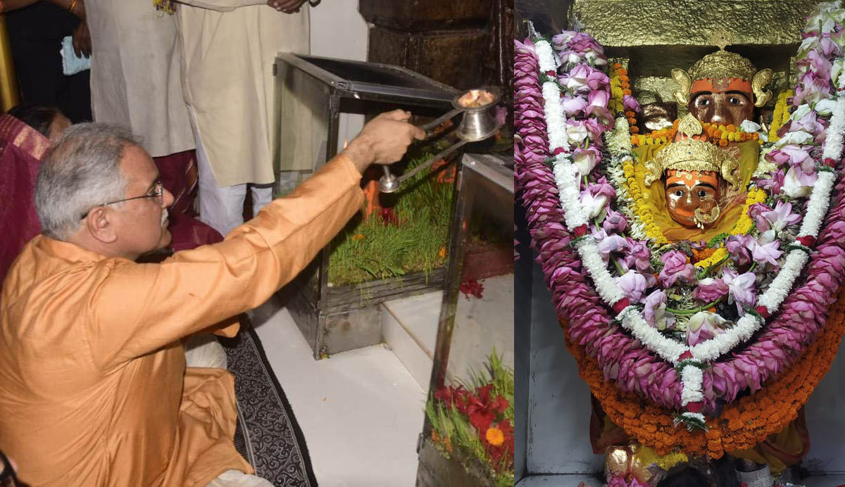 रायपुर : मुख्यमंत्री श्री भूपेश बघेल ने रतनपुर के मां महामाया देवी मंदिर में पूजा अर्चना की