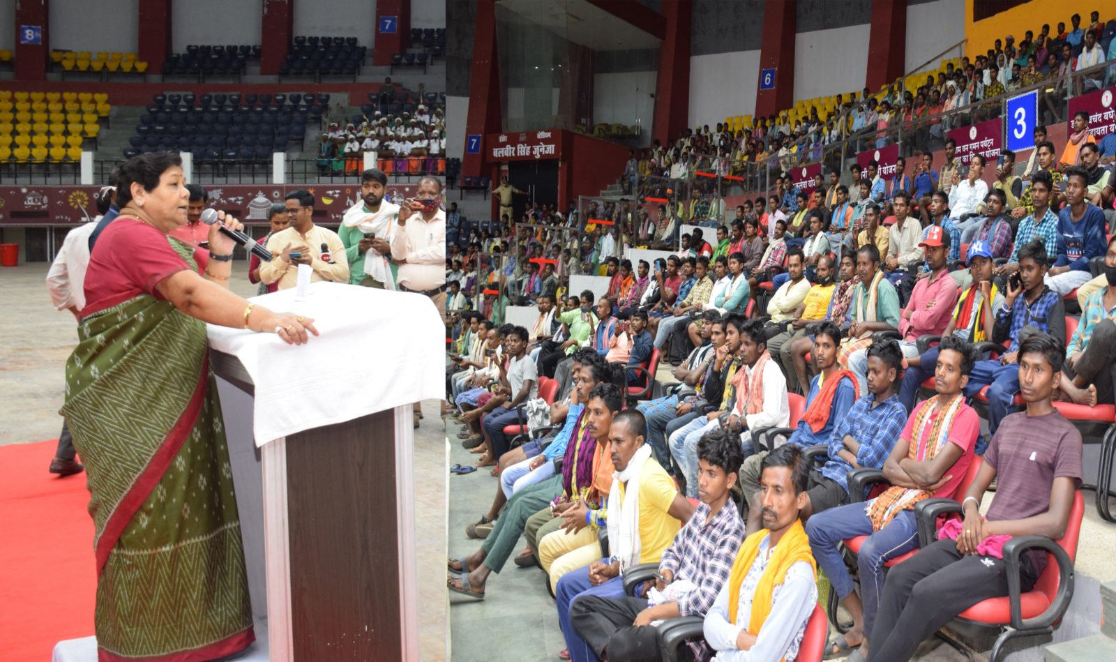 कांकेर जिले से जनजातीय पदयात्रियों का समूह राज्यपाल से मिलने पहुंचा राजधानी