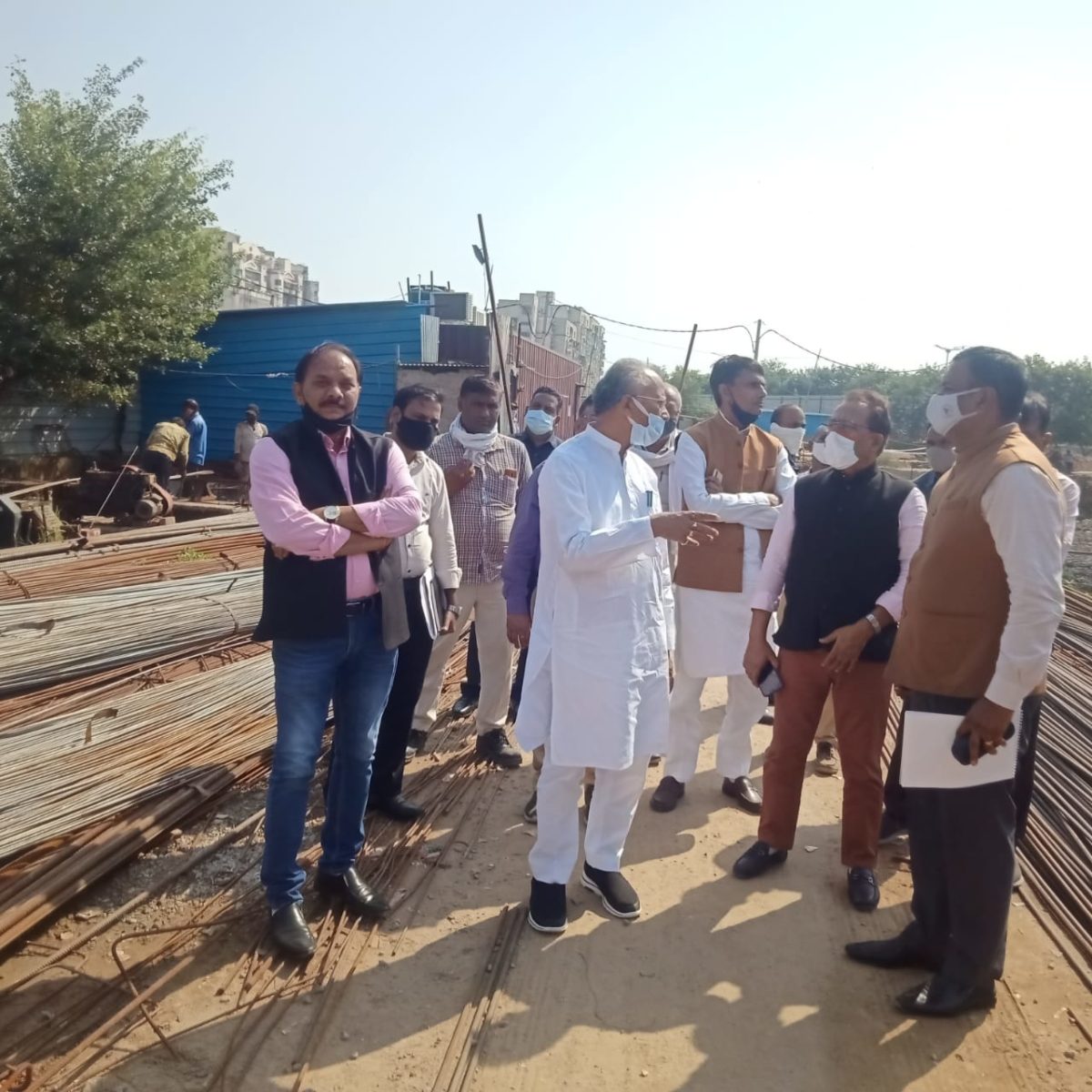 गृह मंत्री ने दिल्ली में नवा छत्तीसगढ़ सदन के निर्माण कार्यों का किया निरीक्षण