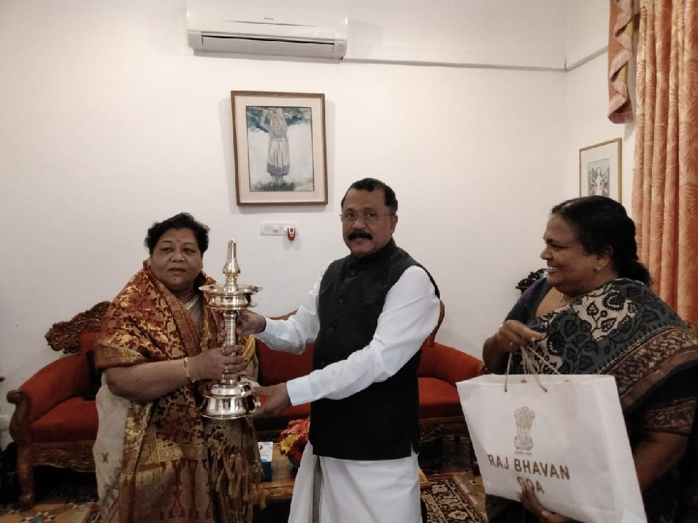 राज्यपाल सुश्री उइके ने गोवा के राज्यपाल से की भेंट
