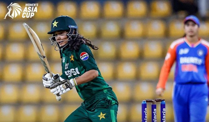IMAGE: Pakistan batters underperformed and failed to build any lasting partnerships. Photograph: ACC / X