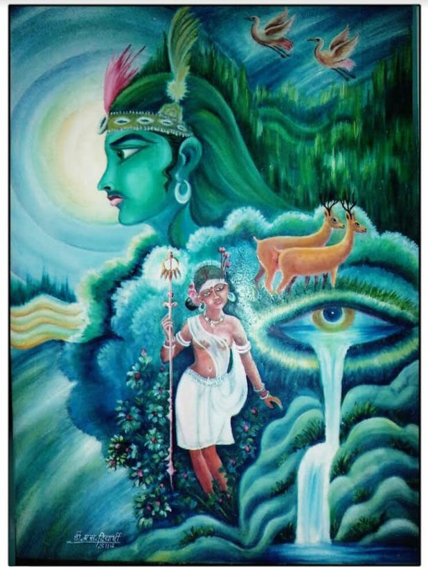 विश्व आदिवासी दिवस पर कलाकार डी.एस. विद्यार्थी की अनूठी पेंटिंग ने जीता दिल