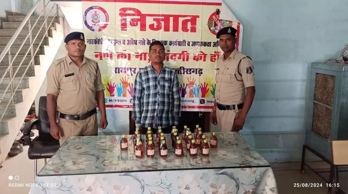 रायपुर: अवैध शराब बिक्री पर पुलिस का एक्शन, एक गिरफ्तार