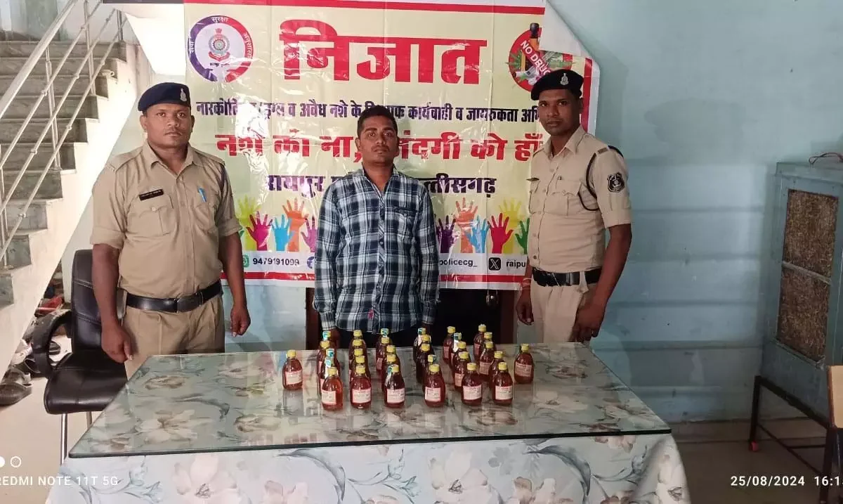 रायपुर: अवैध शराब बिक्री पर पुलिस का एक्शन, एक गिरफ्तार