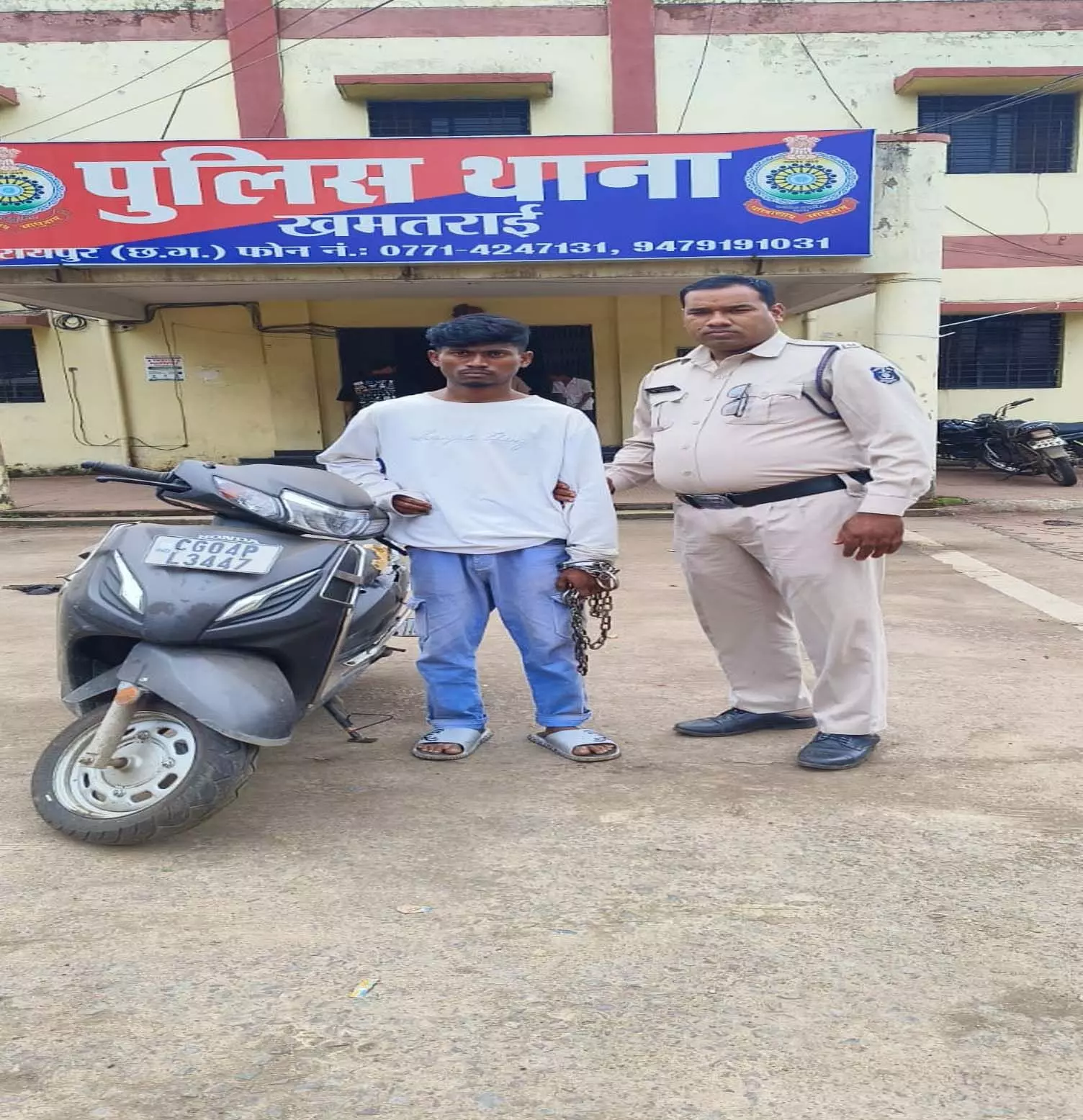 रायपुर: खमतराई में एक्टिवा चोरी का मामला सुलझा, आरोपी गिरफ्तार!