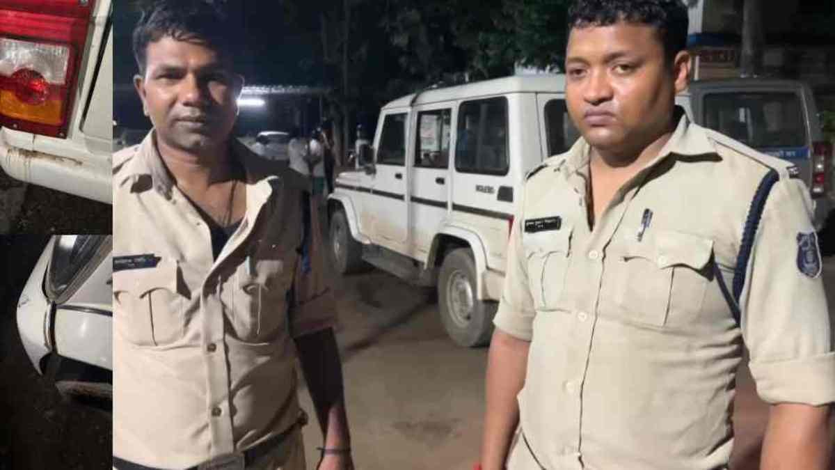 बिलासपुर में पुलिस पर हमला: जन्माष्टमी पर डीजे बंद कराने पहुंचे जवानों की फाड़ी वर्दी, गाड़ी पर किया पथराव