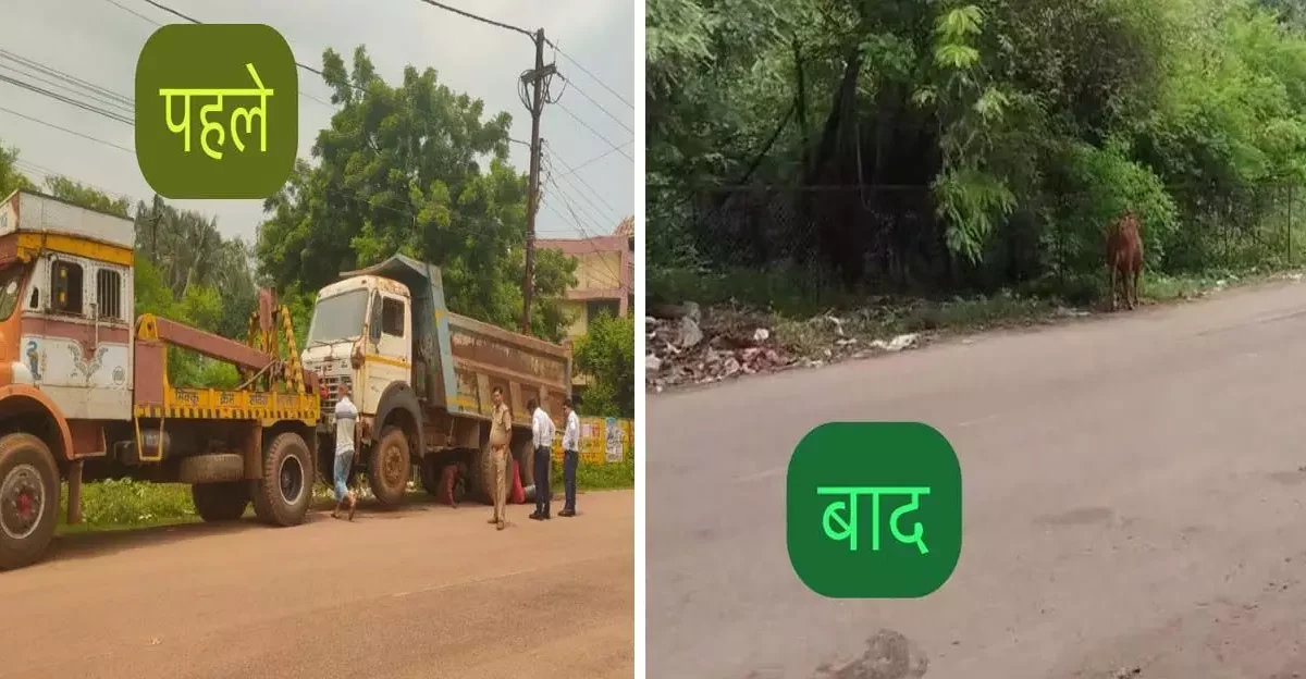 दुर्ग: यातायात पुलिस ने सड़क पर खड़ी कंडम गाड़ियों के खिलाफ की कार्रवाई!