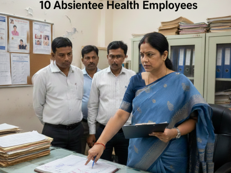 बिलासपुर: ड्यूटी से गायब 10 स्वास्थ्य कर्मचारियों पर गिरी गाज, CMHO डॉ. शुभ्रा गढ़ेवाल के औचक निरीक्षण से विभाग में हड़कंप