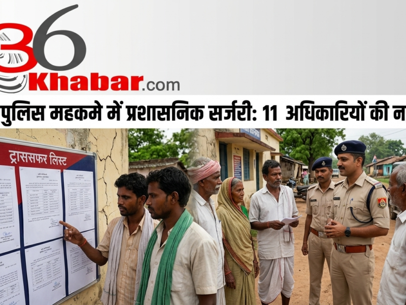 जशपुर पुलिस विभाग में बड़ा फेरबदल: 11 अधिकारियों का तबादला, जानें आपके थाने का नया प्रभारी